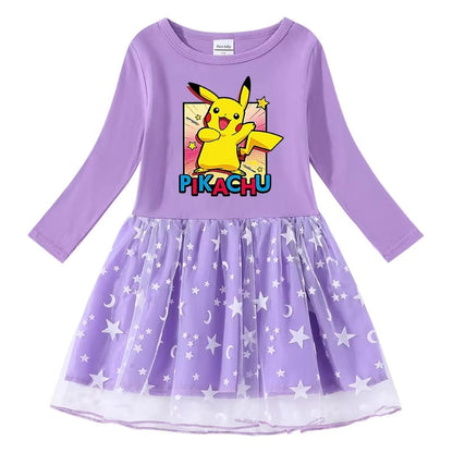 Robe Princesse Pikachu Élégante pour Enfants