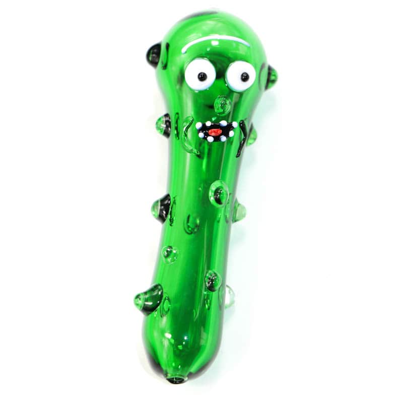 Pipe en Verre Concombre - Design Unique Inspiré de Rick & Morty