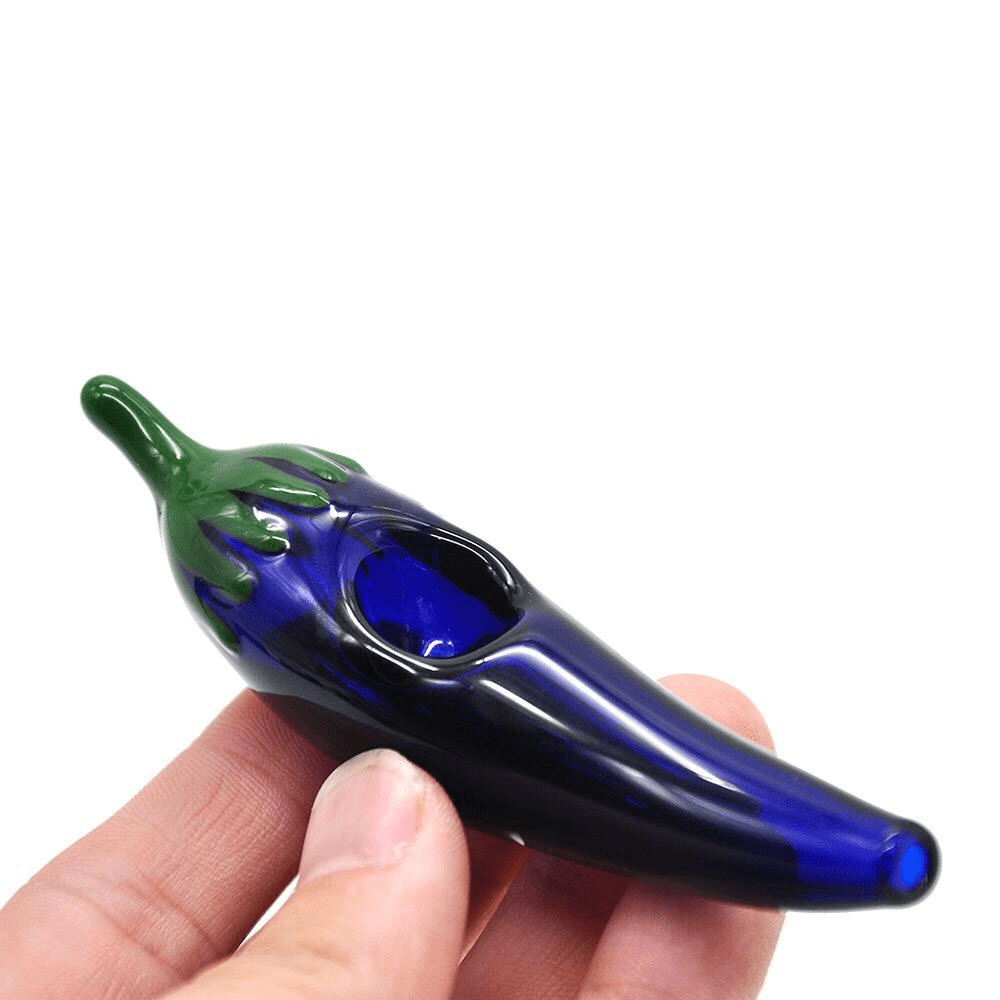 Pipe en Verre Piment Bleu - Style Audacieux et Élégant