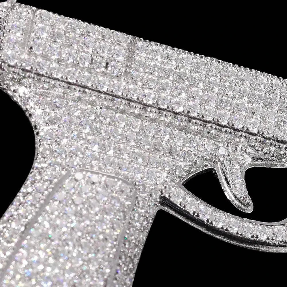 Pistolet Glock diamant Moissanite sur mesure - Passeport Cases