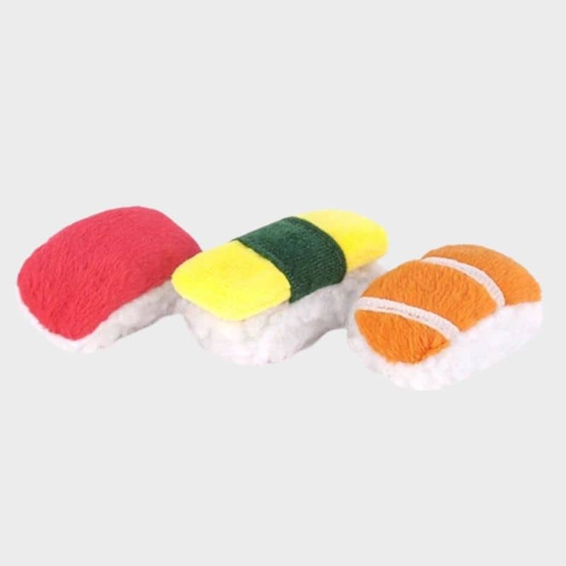 Ecological toy for cats at catnip - Set of sushi slugs sensory stimulars