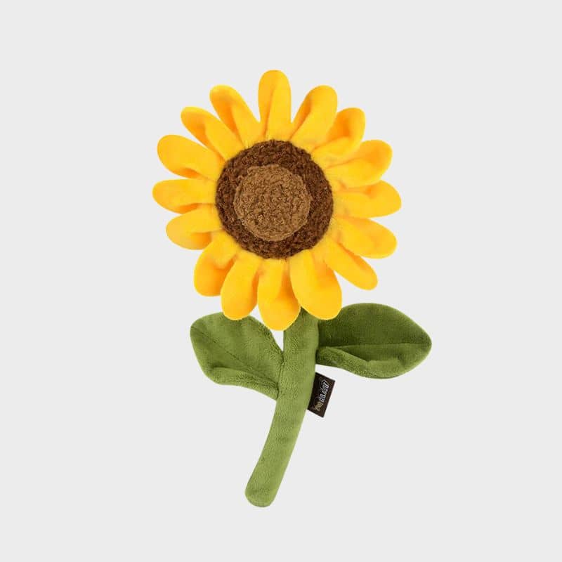 Giocattolo per cani a forma di girasole -peluche eco -sensibili con effetti sonori