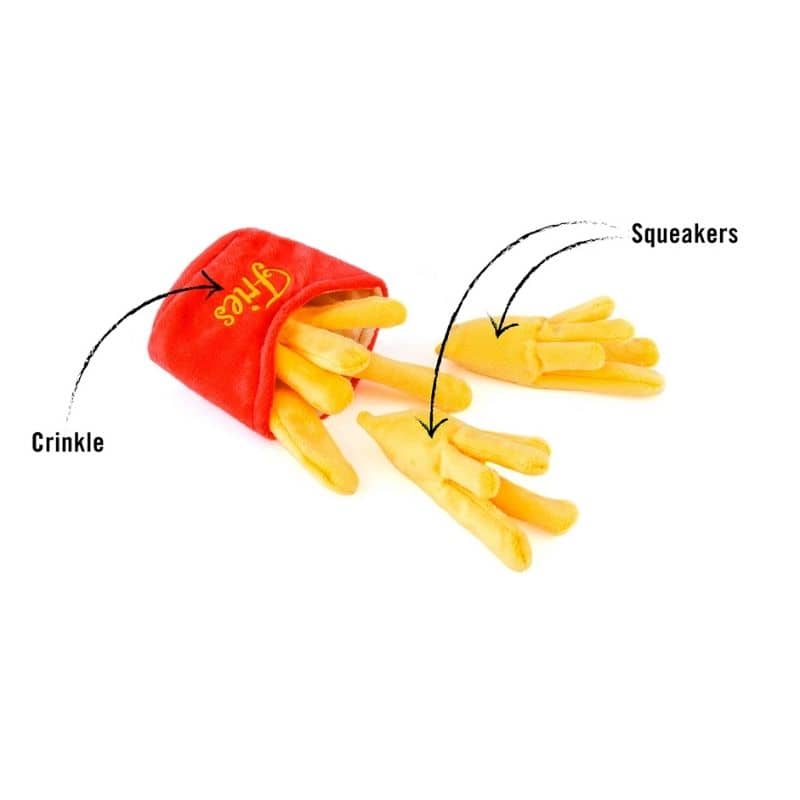 Educational toy for dogs in the shape of fries - plush P.L.A.Y. Eco-responsible