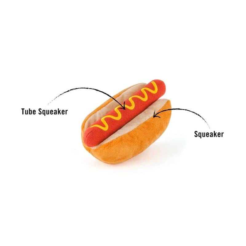 Eco -friendly dog ​​toy for dog - Hot dog detachable 🐶🌭 (Available in 2 sizes)