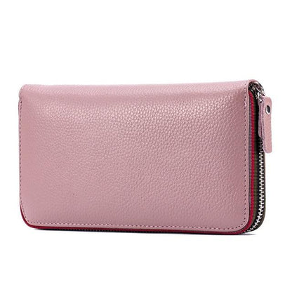 portefeuille en cuir rose girly