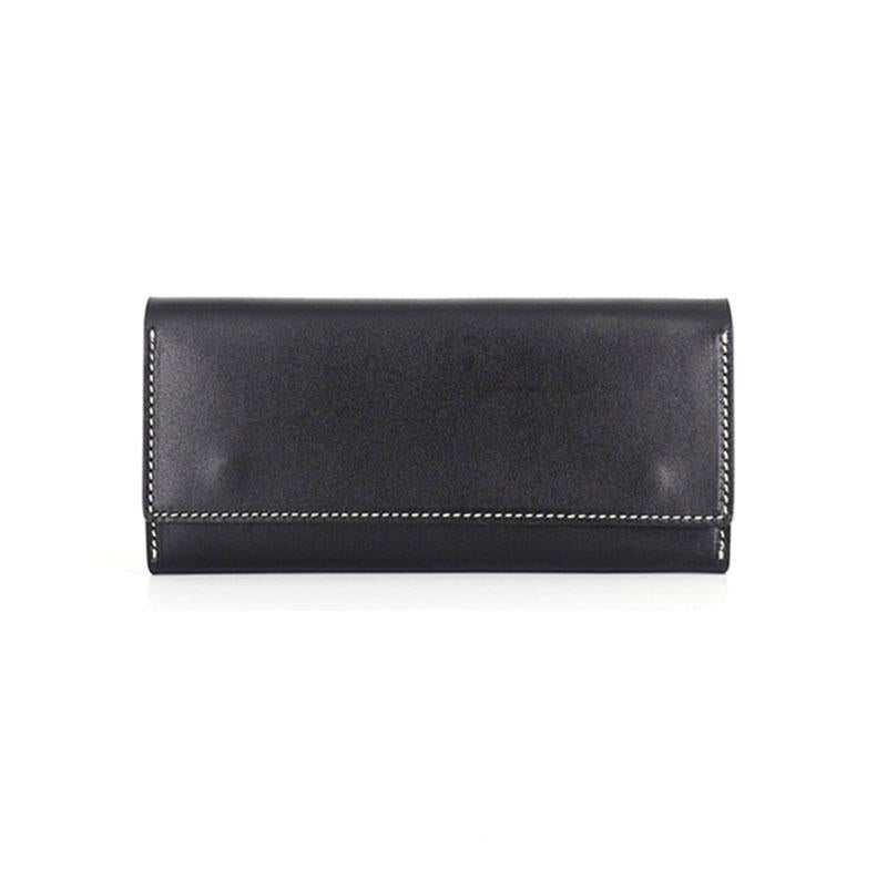 Portefeuille Femme Cuir Luxe Noir