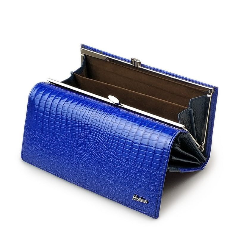 Portefeuille Chic Croco New York en Cuir de Vache