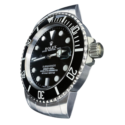 Horloge murale XL inspirée Rolex Submariner noire