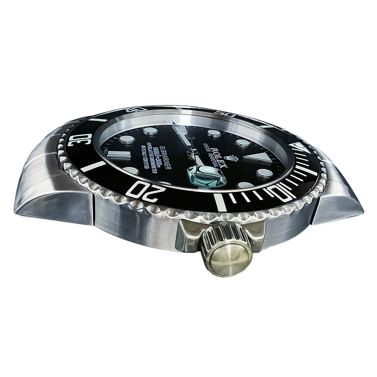 Horloge murale XL inspirée Rolex Submariner noire