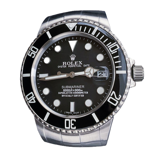 Horloge murale XL inspirée Rolex Submariner noire