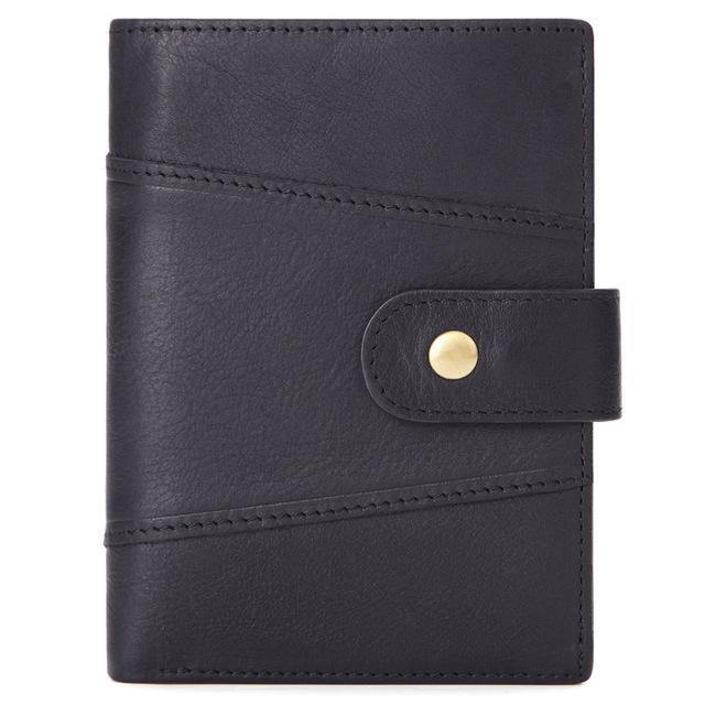 Portefeuille en cuir pour homme noir