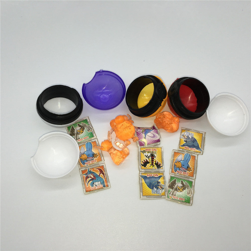 Set de 36 bolas Pokémon pequeñas con figura y pegatina