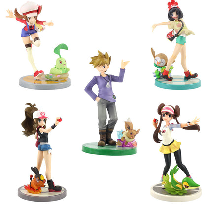 Figurines Pokémon Entraîneurs avec Compagnons - Collection Dynamique