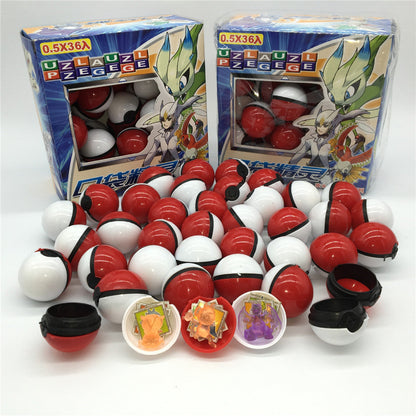 Set de 36 bolas Pokémon pequeñas con figura y pegatina