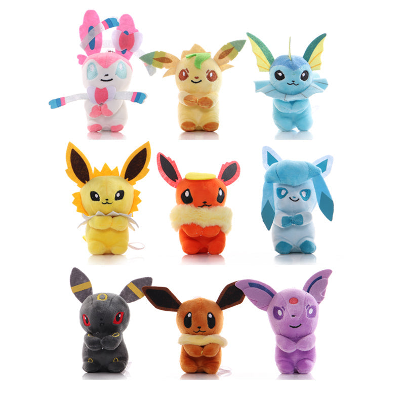 Set de Peluches Pokémon - Eevee et ses Évolutions (9 pièces)