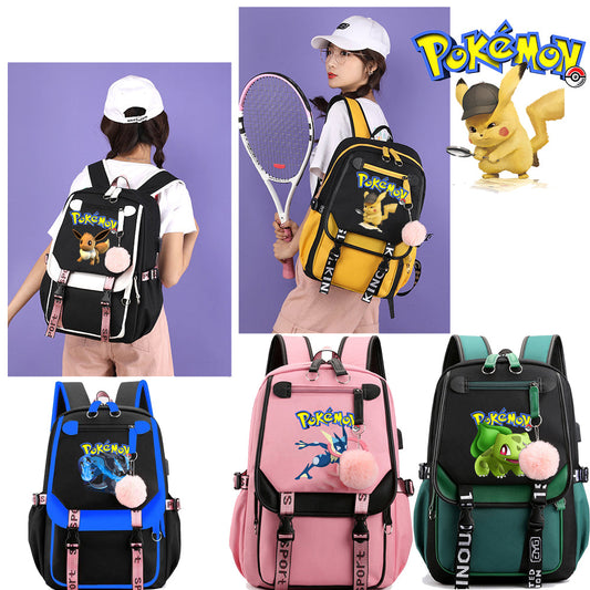 Mochila Pokémon avec compartiment pour ordinateur portable