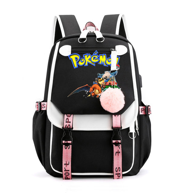 Mochila Pokémon avec Compartiment pour Ordinateur Portable - 41 Designs Uniques