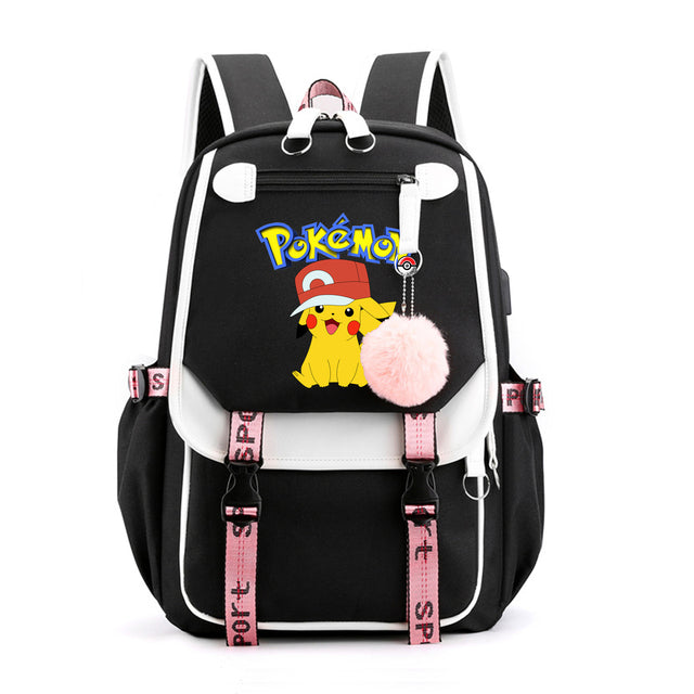 Mochila Pokémon avec Compartiment pour Ordinateur Portable - 41 Designs Uniques