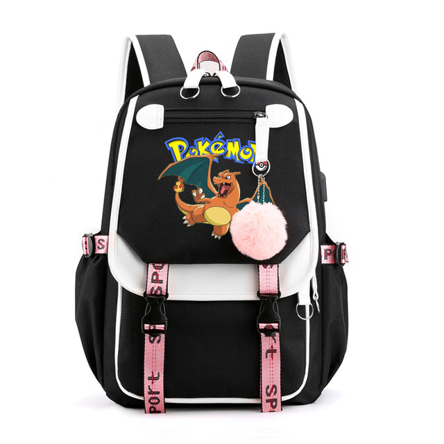 Mochila Pokémon avec Compartiment pour Ordinateur Portable - 41 Designs Uniques