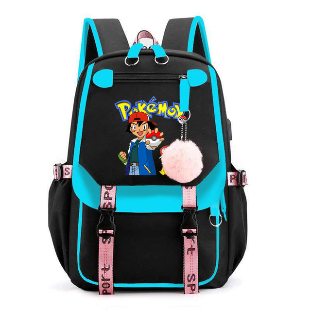 Mochila Pokémon avec Compartiment pour Ordinateur Portable - 41 Designs Uniques