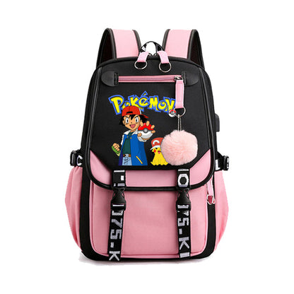 Mochila Pokémon avec Compartiment pour Ordinateur Portable - 41 Designs Uniques