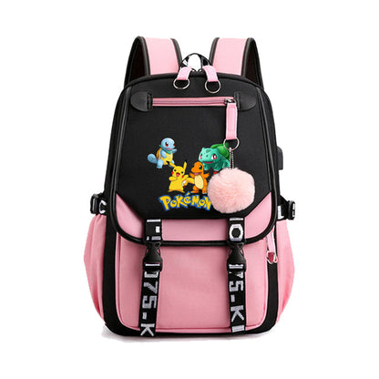 Mochila Pokémon avec Compartiment pour Ordinateur Portable - 41 Designs Uniques