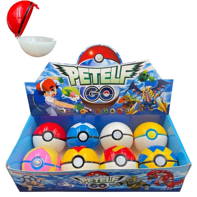 Große Pokebälle (ca. 8cm) mit Figuren (8 Stk. im Spiel Set) kaufen