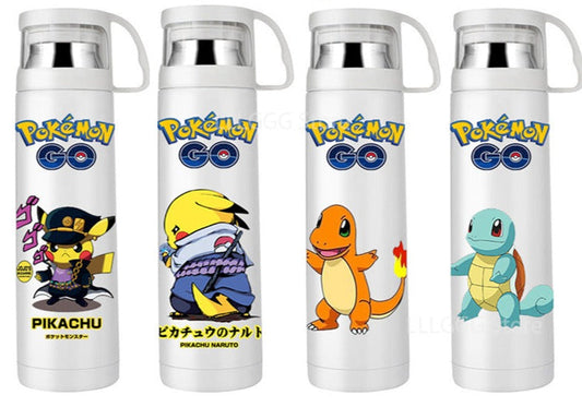 Bouteille Thermos Pokémon 350ML/500ML avec Motifs Variés