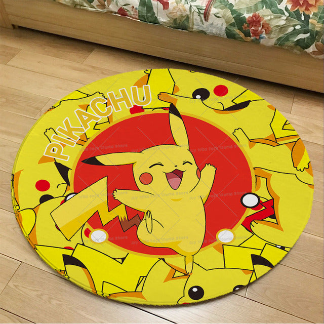 Runder Flanel Pokemon Teppich in vielen Motiven kaufen