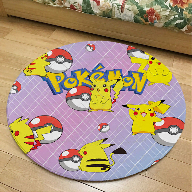 Runder Flanel Pokemon Teppich in vielen Motiven kaufen