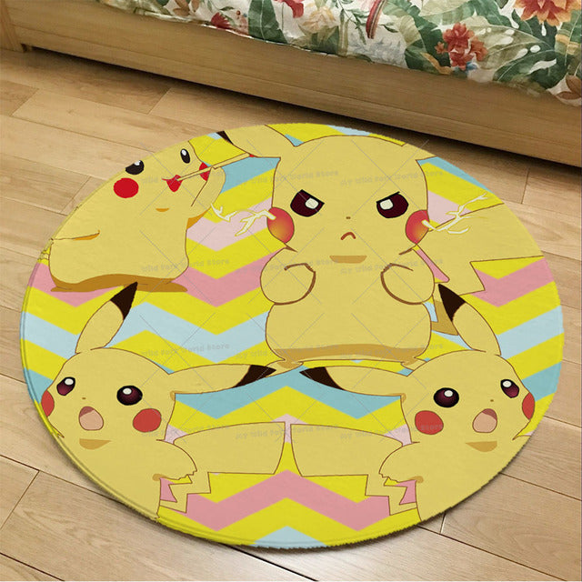 Runder Flanel Pokemon Teppich in vielen Motiven kaufen