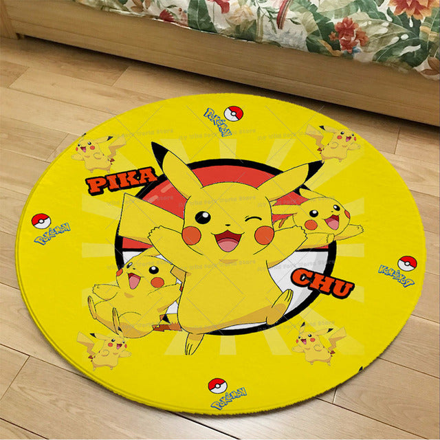 Runder Flanel Pokemon Teppich in vielen Motiven kaufen