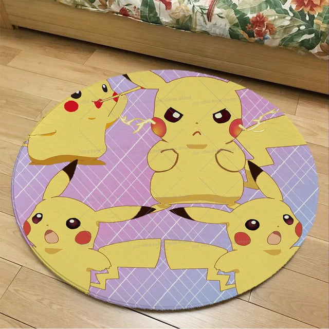 Runder Flanel Pokemon Teppich in vielen Motiven kaufen