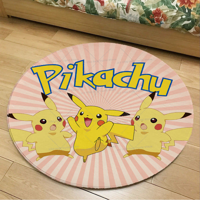 Runder Flanel Pokemon Teppich in vielen Motiven kaufen