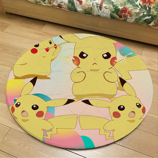 Runder Flanel Pokemon Teppich in vielen Motiven kaufen