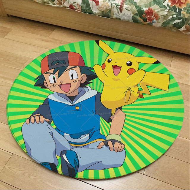 Runder Flanel Pokemon Teppich in vielen Motiven kaufen