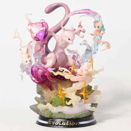 Figurine Mewtwo avec Mew - 23 cm en PVC