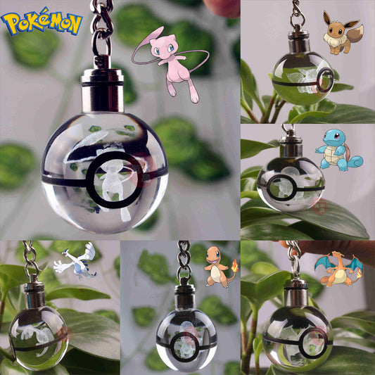 Colgante Pokebola Lumineux avec Motifs Pokémon