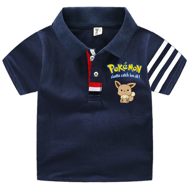 Polos Pokémon pour enfants - 33 motifs estivaux amusants