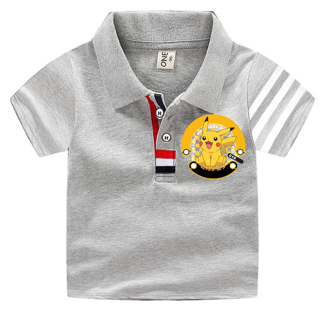 Polos Pokémon pour enfants - 33 motifs estivaux amusants