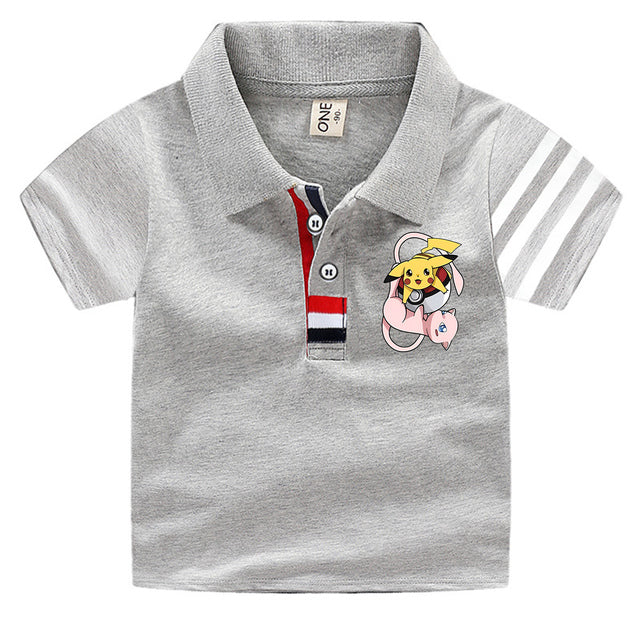 Polos Pokémon pour enfants - 33 motifs estivaux amusants