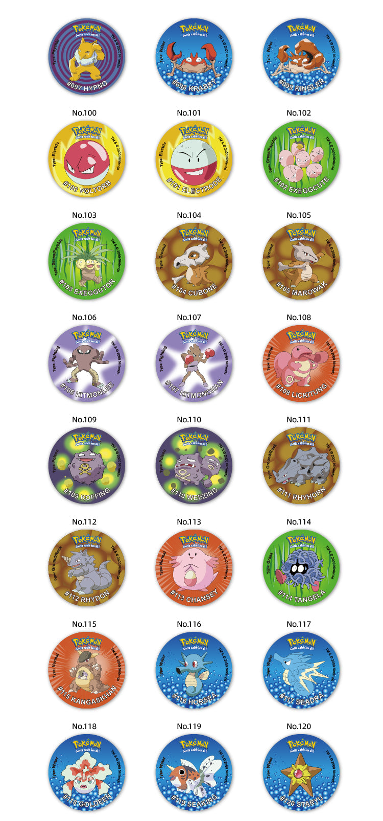 Tazos Pokemon 160 Round Pogs Edición 2000 con Caja