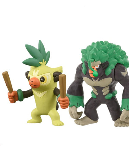 Figurines PVC Gortrom Rillaboom & Chimstix Thwackey Pokémon