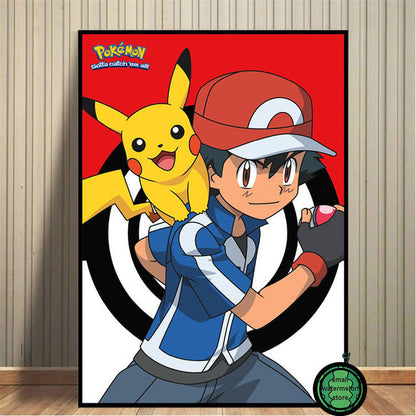 Pokemon Poster Kunstdrucke Ash Ketchum Pikachu Jigglypuff etc. kaufen