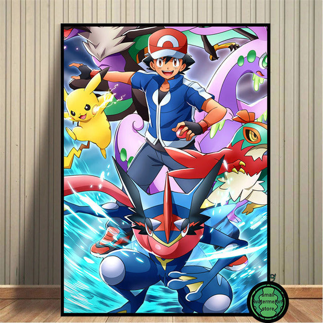 Pokemon Poster Kunstdrucke Ash Ketchum Pikachu Jigglypuff etc. kaufen