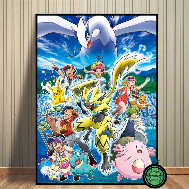 Pokemon Poster Kunstdrucke Ash Ketchum Pikachu Jigglypuff etc. kaufen