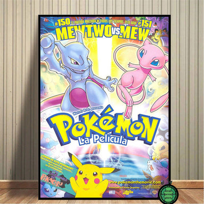 Affiche artistique Pokémon : Ash, Pikachu et amis