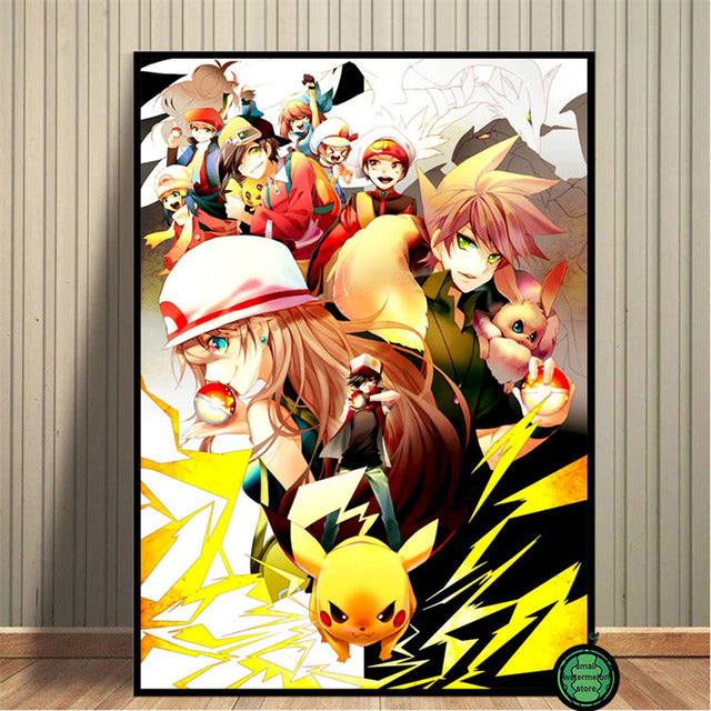 Pokemon Poster Kunstdrucke Ash Ketchum Pikachu Jigglypuff etc. kaufen