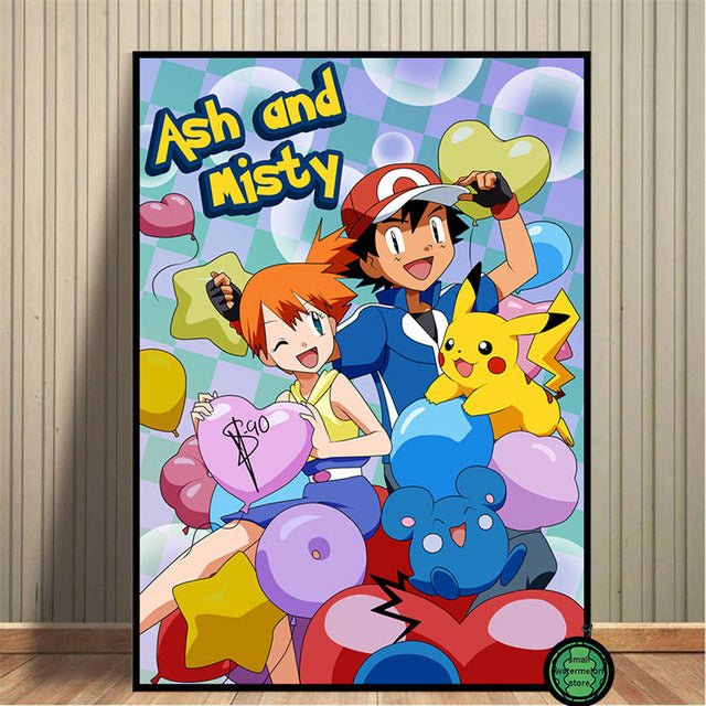 Pokemon Poster Kunstdrucke Ash Ketchum Pikachu Jigglypuff etc. kaufen