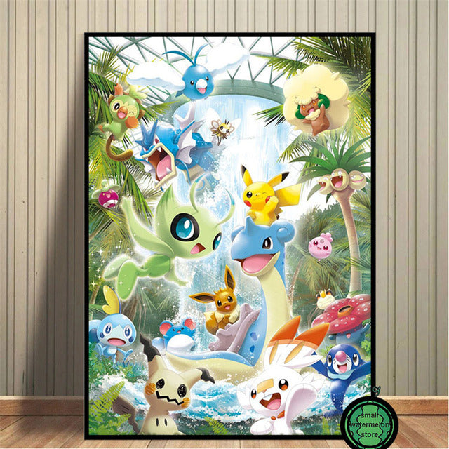 Pokemon Poster Kunstdrucke Ash Ketchum Pikachu Jigglypuff etc. kaufen